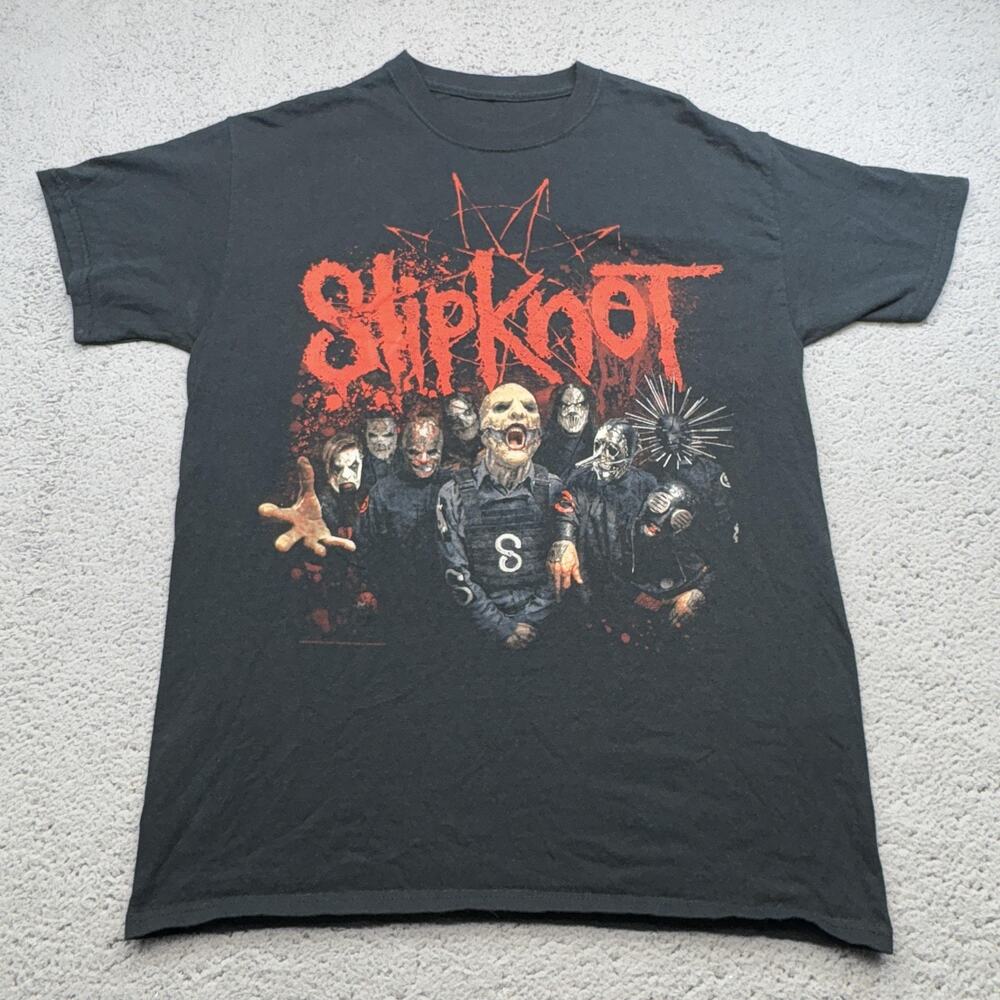Slipknot Shirt Mens Medium Black Knotfest 2016‎ Tour Metal Band Concert Tee